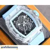 Watch Mechanical Ruch Watch Swiss Ruch Top Quality dla RM055 W pełni szafir lustrzany lustrzany gumowy pasek obserwacyjny D High Quasp4