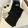 Vaqueros de mujer de cintura alta, pierna ancha, pantalones finos negros de estilo callejero de verano, pantalones vaqueros rectos con diseño con abertura para chica joven