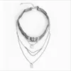 Hänghalsband amaiyllis olika stiluppsätt metallkedjekoker halsband för kvinnor vintage lager geo krage clavicle colar