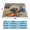 Cobertores Yorkshire Terrier Rosa Cobertor Colchas para Cama Gamer Cobertura Acolchoada Piquenique Cama Infantil Flanela