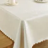 Скатерть Скатерть Водонепроницаемая и масляная одноразовая сетка Красный прямоугольный круг Чайный ужин