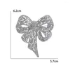 Broches pull broche broche gros nœud papillon forme strass coloré pour châles costumes rétro revers avec nœud