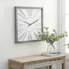 Wall Clocks 25" Gray Metal Clock Freight Free Decor Home Garden