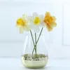 Decorative Flowers 10 Branches Narcissus Artificial Flower Home Table Office Fake Plastic Plants White Orange Color