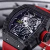 Luxury Mens Watch Richa M Högkvalitativ Watch Designer Automatisk mekanisk klocka Vattentät rostfritt stål Panchromatiskt handledsgummi som säljer N3U2