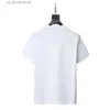 Erkek Tişörtleri 2023 Yaz Erkek ve Kadın Moda Kişiselleştirilmiş Mektup Baskı İnce Kısa Kısa Pamuk Pamuk Nefes Alabilir Trend Joker T-Shirt Y240402