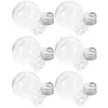 Vases 6 pcs bouteille de boisson de Noël sphérique décorations de salle de bains bouteilles en plastique transparent le lait extérieur pour animaux de compagnie