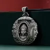 Naszyjniki wiszące Srebrny kolor, który uważa się za stać się magicznym łańcuchem swetra Buddha długi naszyjnik retro duża biżuteria