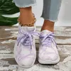Casual Shoes 2024 Spring Women's Fashion Color Matching Lace-Up Sports Outdoor Hiking Anti-Slip Large Size 35-43Mujer