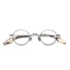 Zonnebrilmonturen Puur Titanium Retro Ronde Optische Brillen Voor Mannen Vrouwen Japanse Vintage Bijziendheid Brilmontuur Handade