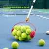 Tennis Ball Picker Collector Retriever Long Handle Handle Ball Trainer Pickup Basking Container Coult