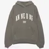 Vrouwen Desginer Hoodie Anne Bing Ab Fashion Cotton Hooded Nieuwe klassieke letterafdruk Waswater Roer fry Color Snowflake Loose Sweatshirt Hoodies 781