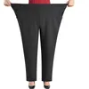Women's Pants Oversized 8XL Stretch Waist Winter Trousers Middle-aged Clothing Loose Plus Velvet Thick Female Casual Granny