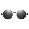 Punk Sunglasses Spring Screw Round Frame Sunglasses Birds Flying Paper Car Frame Men's Polarized Glasses A37