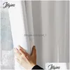 Sheer Curtains Modern White Blackout For Living Room Blinds Windows Curtain Balcony Doorway Hall Drape Elegant Long Tende Cortinas D Dhr71