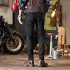 Jeans da uomo da strada moto nero puro semplice classico versatile casual moda stretch slim fit pantaloni skinny da festa
