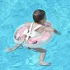 赤ちゃん水泳フロートインフレータブル幼児ピンクのフローティングリングキッズスイムプールアクセサリーサークルバスサマーおもちゃ幼児リング240321