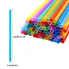 Disposable Cups Straws 100pcs Long Drinking Colorful Plastic Wide Straw Milk Tea Juice Cocktail Drink DIY Party Kitchen Accessories