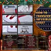 Adesivi per finestre Lucky Deadness Christmas Trasfer Transfer Inchiostro 12 "X12" Sublimazione rossa per tazze per magliette fai-da-te