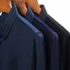 Lente en zomer heren T-shirts lange mouwen ijszijde mouwen afdrukken revers trend poloshirts business casual shirts 240329