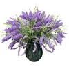 Fiori decorativi Lavanda artificiale Piani di lavoro in plastica viola Realistici 40 cm 3 pezzi/set Decorazione per la casa Decorazione della festa nuziale Scrivanie romantiche Finte