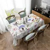 Table Cloth Vintage Floral Texture Tablecloth Rectangular Holiday Cover Party Dinner Decor Waterproof