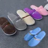 Chinelos El Non-Slip Coral Fleece Sweat-absorvente Quente Home Guest Shoes Homens Business Travel Passageiro