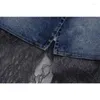 Frauenwesten Zr Denim Weste Jacke Frauen Mantel Elegante Jacken Oberbekleidung Sommer Blue ärmellose Cowboy Ladies Mädchen Top Frau