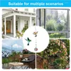 Other Bird Supplies Glass Hummingbird Feeder Wind Chime Outdoors Multicolored Feeders Creative Outdoor