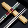 Chopsticks roestvrij staal lichtgewicht duurzaam ongeveer 16G cadeau-idee 5 opties beschikbare milieuvriendelijke anti-rust