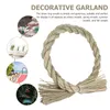 Decorative Flowers Christmas Wreath Frame Rings Grass Fall Decorations For Home Simple Straw Pendant