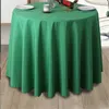 テーブルクロスレッドサテンテーブルクロス円形の固体色の厚いジャキ
