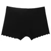 Culotte Femme Giczi Sans Couture Wavy Edge Boxers Soie Satin Lingerie Confortable Boyshorts Respirant Femme Sous-Vêtements De Sport Vente