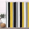 Shower Curtains Geometric Gradient Yellow Grey Modern Simple Bath Screen Bathroom Accessories Set Home Decor Fabric Washable