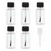 Bottiglie di stoccaggio 5pcs 5/10/15/20/30 ml Plamica portatile Plamio fai -da -te Giompettale Riempibile a perdita di perdita di perdita con spazzola e distributore