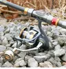 Deukio Fishing Reel AR 20007000 Serisi 2bb Metal Cazet İpi Tekerleği Max Drag 12kg Açık Tatlı Su Nehri Deniz Suyu Atma 240312