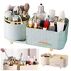 Boîtes de rangement Organisateur de bureau Boîte de salle de bain Cosmetics Box 360 Rotation des compartiments divisés Holder Idéal pour les femmes