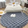 Tapis rond pour salon tapis de sol en peluche tapis doux chambre tapis de chevet décor 1X1M