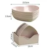 Plates 1 Set Heat-Resistant Stackable Multipurpose Heart-Shaped Desktop Spit Bone Dish Fruit Tray Kitchen Supplies