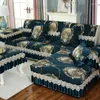 Stol täcker chenille jacquard soffa täcker europeiska broderier fyra säsonger universal kudde vardagsrumsdekor non-halp armstöd handduk