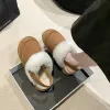 Slippers Australian Classic Super Mini Thick Soled Snow Boots Women's Sheepskin Winter Women's Wool Warm Slipons Home Slippers NonSlip