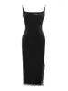 Casual Jurken Elegante Zwarte Lange Avond Vrouwen Kleding Dames Mujer Sexy Strap Slim Party Verjaardag Jurk Robe Femme Vestidos Fiesta