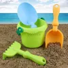 Giochi con la sabbia Divertimento in acqua Giochi con la sabbia Attrezzo giocattolo per la spiaggia Bambini Giocattoli per bambini Set da gioco all'aperto Per i più piccoli Secchi di plastica 240402