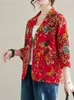 Frauen Anzüge Übergroßen Baumwolle Leinen Vintage Floral Frau Kausal Lose Sommer Blazer Jacken Für Frauen 2024 Kleidung Mantel