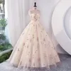 Luxe broderie florale longue bal soirée mariage tir robe 2024 été fête Occasions formelles robe de réception 240329