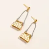 Luxury Earrings Designer Jewelry Brand Letter 18K Gold Plated Earring Women Wedding Jewelry Gift