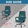 Couvre-chaises 1 Set Termroproping Leather Office Cover Stretch Computer Ordining Chairs Holidcver Rotation Rotating Amovable Failchair Protector