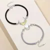 Braccialetti con ciondoli Alla moda retrò semplice fatto a mano conchiglia di cristallo relazione coppia femminile braccialetto corda intrecciata luna stile coreano