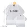 Esse tshirt mens t shirt designer t skjortor sommar mode simpleolid svart bokstavstryck tshirts par topp vita män skjorta avslappnad lös 345