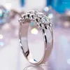 Cluster Ringen D Kleur Moissanite Met GRA Certificaat Ring Voor Vrouwen 925 Sterling Zilver Geplatineerd Bruiloft Verlovingsband Fijn